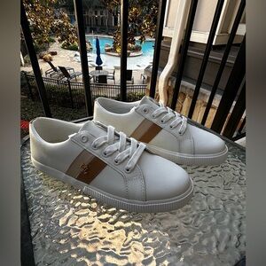 Ralph Lauren, New Janson li Color-Blocked Leather Sneaker, Women’s, Size 7.5